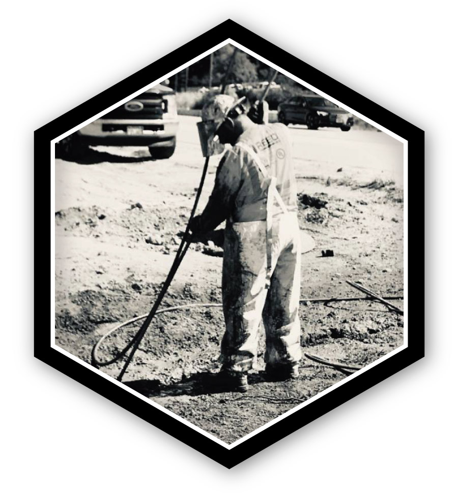 hydro excavation worker